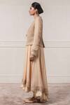 Buy_Tarun Tahiliani_Gold Tulle Round Embroidered Jacket_Online_at_Aza_Fashions