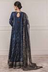 Shop_Tarun Tahiliani_Blue Modal Satin Round Printed Anarkali Set _at_Aza_Fashions