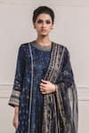 Buy_Tarun Tahiliani_Blue Modal Satin Round Printed Anarkali Set _Online_at_Aza_Fashions