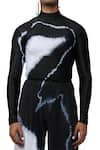 Buy_Bloni_Black Econyl Regenerated Marine Plastic Tie And Dye Bodycon T-shirt _at_Aza_Fashions