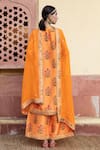 Shop_Gulabo Jaipur_Orange Chiffon Mehreen Floral Print Kurta Set_at_Aza_Fashions