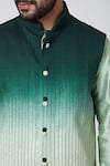 Buy Yajy By Aditya Jain Green Silk Ombre Bundi And Kurta Set Online at Aza Fashions Buy_Yajy By Aditya Jain_Green Silk Ombre Bundi And Kurta Set _Online_at_Aza_Fashions
