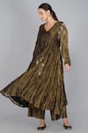 Buy_Yavi_Gold Handwoven Silk Tissue Pant  _at_Aza_Fashions