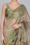 Shop_Yavi_Multi Color Handwoven Cotton Zari Saree  _Online_at_Aza_Fashions