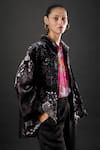 Yavi Black 100% Silk Velvet Floral Open Ciara Embroidered Jacket Online at Aza Fashions Yavi_Black 100% Silk Velvet Floral Open Ciara Embroidered Jacket _Online_at_Aza_Fashions