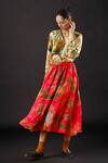 Buy_Yavi_Ivory Silk Fawn Floral Print Shirt_at_Aza_Fashions