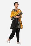 Shop_Yam India_Yellow Silk Chanderi Printed Dupatta _at_Aza_Fashions