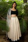Buy_Shloka Sudhakar_White Embroidered Lehenga Set_at_Aza_Fashions