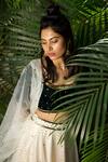 Buy_Shloka Sudhakar_White Embroidered Lehenga Set_Online_at_Aza_Fashions
