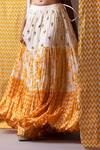 Yogita Kadam_White Cotton Embroidery Asymmetric One Shoulder Crop Top And Skirt Set For Women_at_Aza_Fashions
