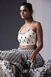 Yogita Kadam_White Cotton Embroidery Round Crop Top And Layered Skirt Set _Online_at_Aza_Fashions