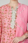 Buy Yuvraani Jaipur Pink Lining Shantoon Round Hand Block Print Kurta Set Online at Aza Fashions Buy_Yuvraani Jaipur_Pink Lining Shantoon Round Hand Block Print Kurta Set _Online_at_Aza_Fashions