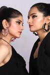 The YV Brand by Yashvi Vanani_Black Mirror The Wave Hoops _Online_at_Aza_Fashions