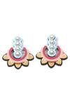 Buy_The YV Brand by Yashvi Vanani_Pink Pearl Opaline Dangler Earrings _at_Aza_Fashions