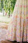 Shop Tarini Vij Green Net Lining Satin Pearl, Sequin, Thread, Cutdana Embroidered Lehenga Set Online at Aza Fashions Shop_Tarini Vij_Green Net Lining Satin Pearl, Sequin, Thread, Cutdana Embroidered Lehenga Set _Online_at_Aza_Fashions