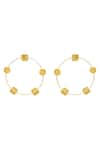 Zohra_Gold Plated Geometric Hoops _Online_at_Aza_Fashions