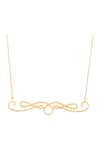 Buy_Zohra_Gold Plated Twisted Necklace _Online_at_Aza_Fashions