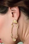 Buy_Zohra_Gold Plated Floral Earrings _Online_at_Aza_Fashions