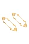 Shop_Zohra_Gold Plated Floral Earrings _Online_at_Aza_Fashions