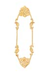 Zohra_Gold Plated Floral Earrings _at_Aza_Fashions