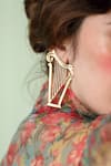 Buy_Zohra_Gold Plated Abstract Earrings _Online_at_Aza_Fashions