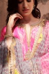 Buy_Rajiramniq_Pink , Organza, Tissue Round Kurta Set _Online_at_Aza_Fashions