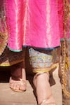 Shop_Rajiramniq_Pink , Organza, Tissue Round Kurta Set _Online_at_Aza_Fashions
