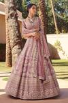 Buy Sahil Kochhar Purple Silk Organza U Neck Zara Aari Bridal Lehenga Set at Aza Fashions Buy_Sahil Kochhar_Purple Silk Organza U Neck Zara Aari Bridal Lehenga Set _at_Aza_Fashions