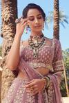 Sahil Kochhar Purple Silk Organza U Neck Zara Aari Bridal Lehenga Set Online at Aza Fashions Sahil Kochhar_Purple Silk Organza U Neck Zara Aari Bridal Lehenga Set _Online_at_Aza_Fashions