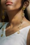 Buy_One Nought One One_Gold Plated Geometric Long Earrings_at_Aza_Fashions