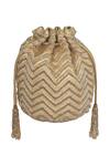 Shop_Lovetobag_Gold Embroidered Zena Potli Bag_at_Aza_Fashions