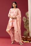 Abbaran Pink , Satin Lace, Gota Patti Pintuck Block Print Kurta Salwar Set Online at Aza Fashions Abbaran_Pink , Satin Lace, Gota Patti Pintuck Block Print Kurta Salwar Set _Online_at_Aza_Fashions