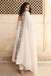 Shop_Gulabo Jaipur_White Cotton Kasab, Dabka Work, Zardozi Scoop Zohra Embroidered Anarkali Set _at_Aza_Fashions
