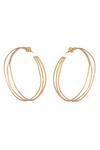 Zohra_Gold Plated Handcrafted Multi-hoop Earrings _Online_at_Aza_Fashions