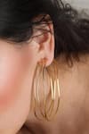 Buy_Zohra_Gold Plated Handcrafted Multi-hoop Earrings _Online_at_Aza_Fashions