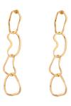 Zohra_Gold Plated Tiered Link Long Earrings _Online_at_Aza_Fashions