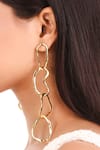 Buy_Zohra_Gold Plated Tiered Link Long Earrings _Online_at_Aza_Fashions