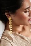 Buy_Zohra_Gold Plated Tiered Geometric Long Earrings _Online_at_Aza_Fashions