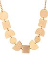 Zohra_Gold Plated Geometric Cutwork Choker _Online_at_Aza_Fashions