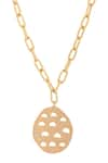 Zohra_Gold Plated Link Pendant Necklace - Single Pc _Online_at_Aza_Fashions