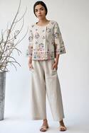 Cotton Linen Embroidered Jacket