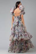 Layered Printed Gown