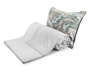  Quilted Embroidered Bedspread & Pillows