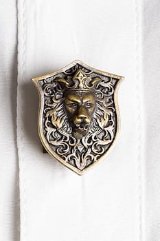 Lion Head Shield Buttons