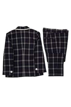 Checkered Blazer Pant Set