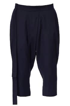 Blue formal chanderi shorts