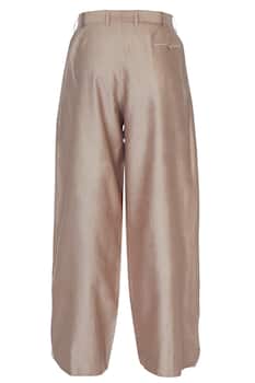 Chanderi Silk Loose Fit Trousers