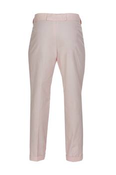 Pink pleated chanderi trousers