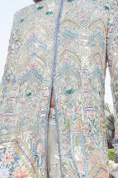 Embroidered Jacket Sharara Set
