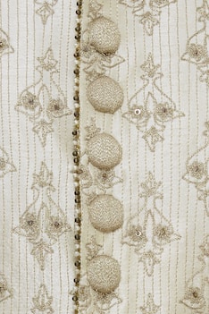 Silk embroidered sherwani set